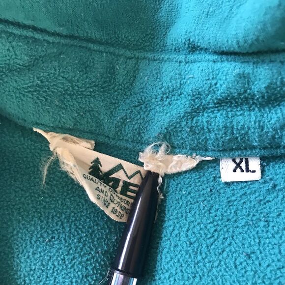 Vintage REI Polartec Fleece Shirt Jacket XL Button Up 80s 90s Retro USA Polartec - Picture 3 of 10